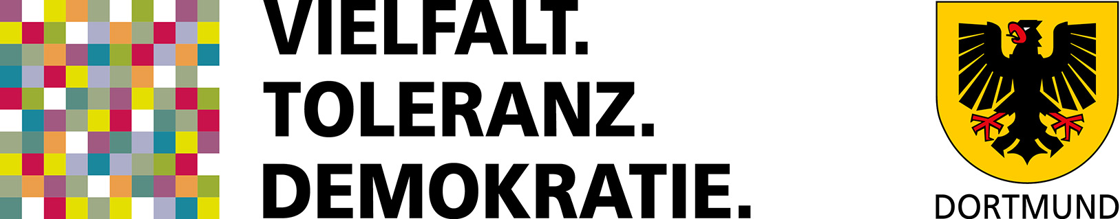 Es ist das Logo der Koordinierungsstelle Vielfalt, Toleranz, Demokratie
